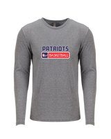 Pittston Area HS Boys Basketball Pennant - Tri Blend Long Sleeve