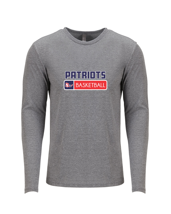 Pittston Area HS Boys Basketball Pennant - Tri Blend Long Sleeve