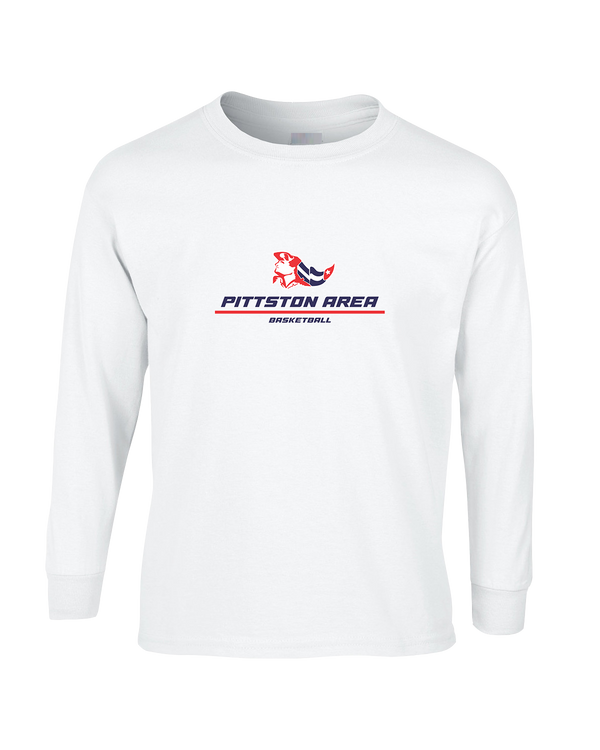 Pittston Area HS Boys Basketball Split - Mens Basic Cotton Long Sleeve