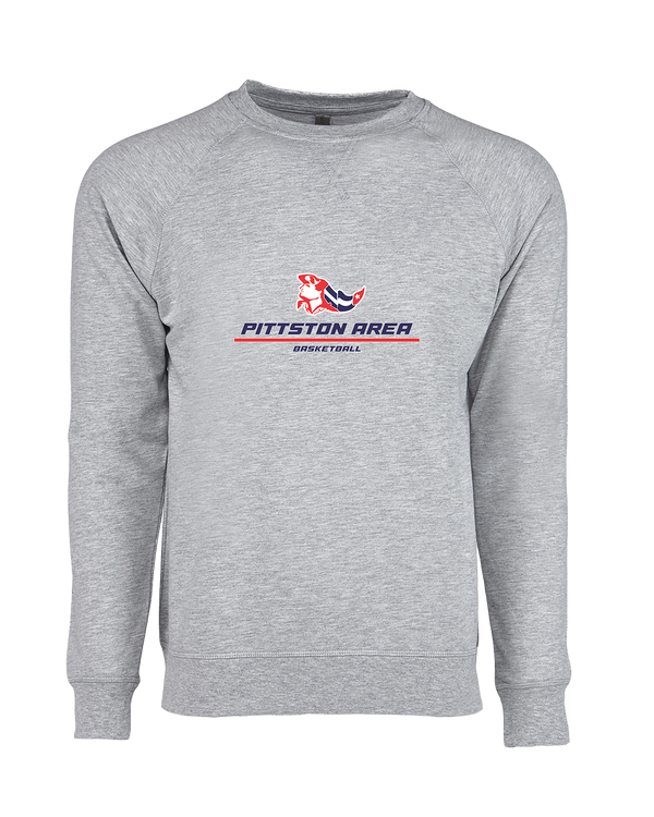Pittston Area HS Boys Basketball Split - Crewneck Sweatshirt