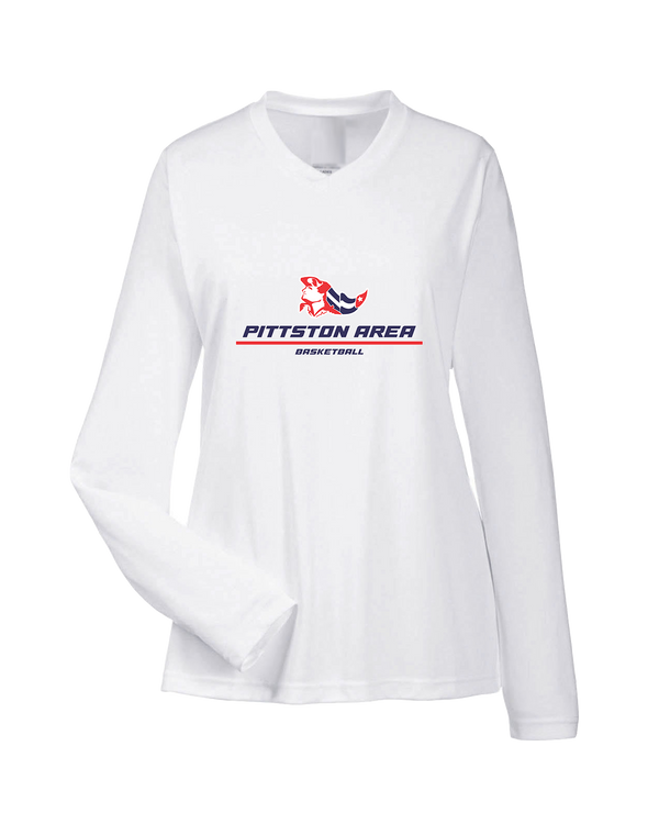 Pittston Area HS Boys Basketball Split - Womens Performance Long Sleeve