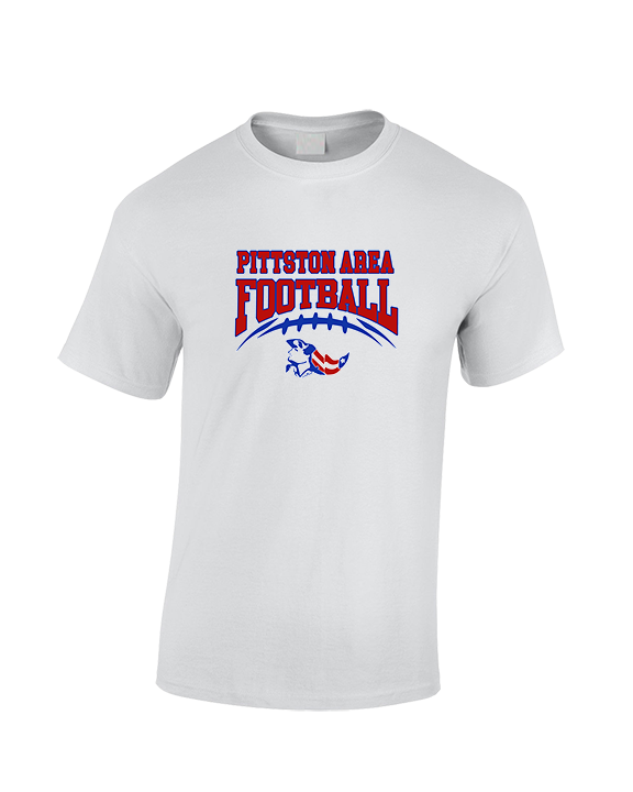 Pittston Area HS Football School Football - Cotton T-Shirt