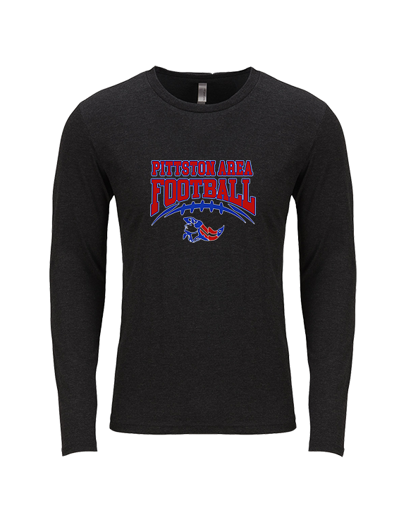 Pittston Area HS Football School Football - Tri-Blend Long Sleeve