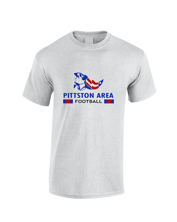 Pittston Area HS Football Stacked - Cotton T-Shirt