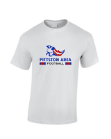 Pittston Area HS Football Stacked - Cotton T-Shirt