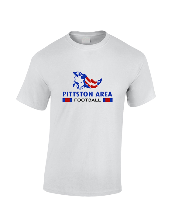 Pittston Area HS Football Stacked - Cotton T-Shirt