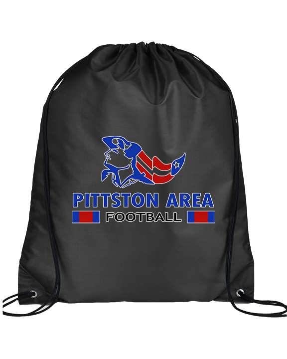 Pittston Area HS Football Stacked - Drawstring Bag