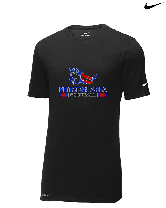 Pittston Area HS Football Stacked - Mens Nike Cotton Poly Tee