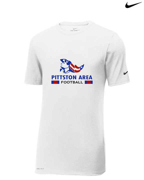 Pittston Area HS Football Stacked - Mens Nike Cotton Poly Tee