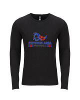 Pittston Area HS Football Stacked - Tri-Blend Long Sleeve