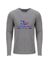 Pittston Area HS Football Stacked - Tri-Blend Long Sleeve