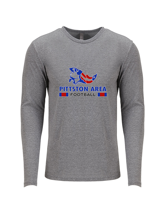 Pittston Area HS Football Stacked - Tri-Blend Long Sleeve