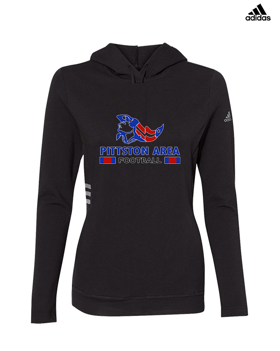 Pittston Area HS Football Stacked - Womens Adidas Hoodie