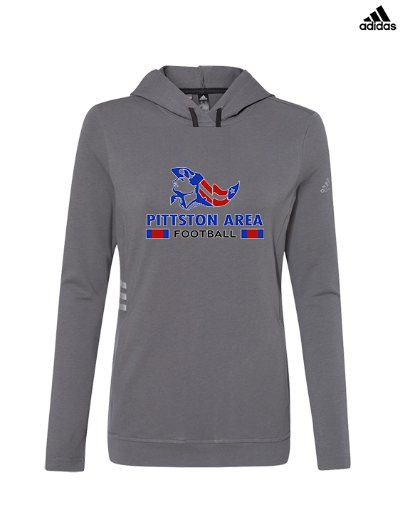 Pittston Area HS Football Stacked - Womens Adidas Hoodie