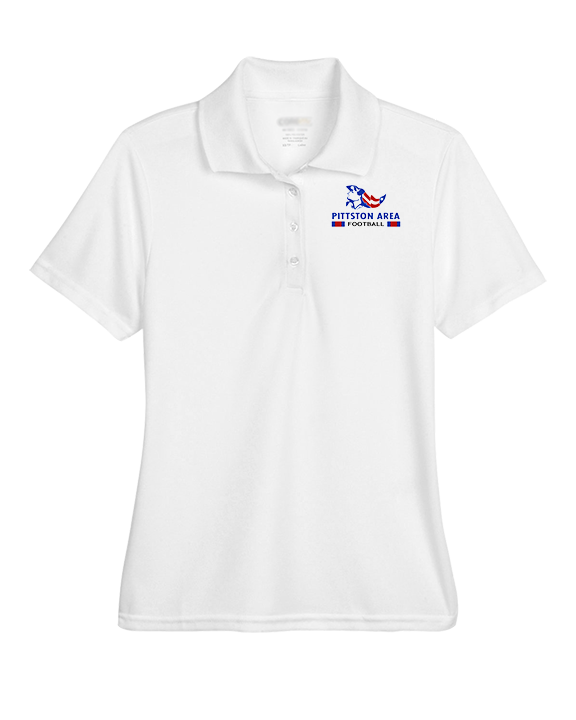 Pittston Area HS Football Stacked - Womens Polo