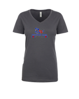 Pittston Area HS Football Stacked - Womens Vneck
