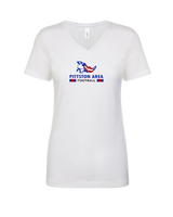 Pittston Area HS Football Stacked - Womens Vneck