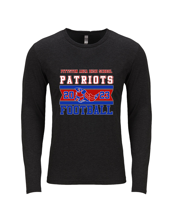 Pittston Area HS Football Stamp - Tri-Blend Long Sleeve