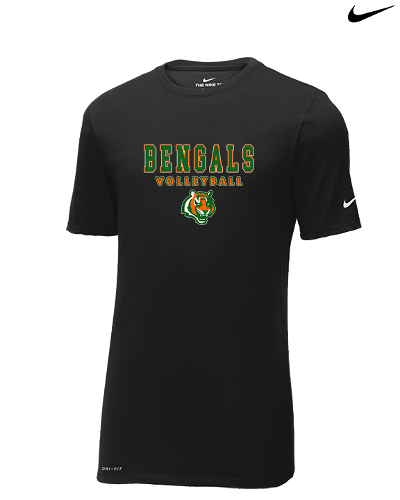 Plainfield East HS Boys Volleyball Block - Mens Nike Cotton Poly Tee
