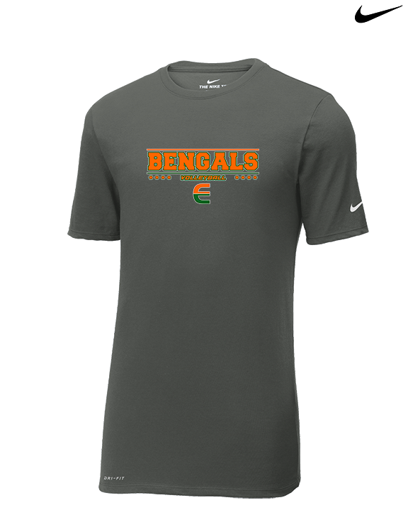 Plainfield East HS Boys Volleyball Border - Mens Nike Cotton Poly Tee