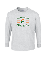 Plainfield East HS Boys Volleyball Curve - Cotton Longsleeve