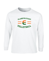 Plainfield East HS Boys Volleyball Curve - Cotton Longsleeve