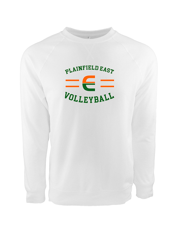 Plainfield East HS Boys Volleyball Curve - Crewneck Sweatshirt