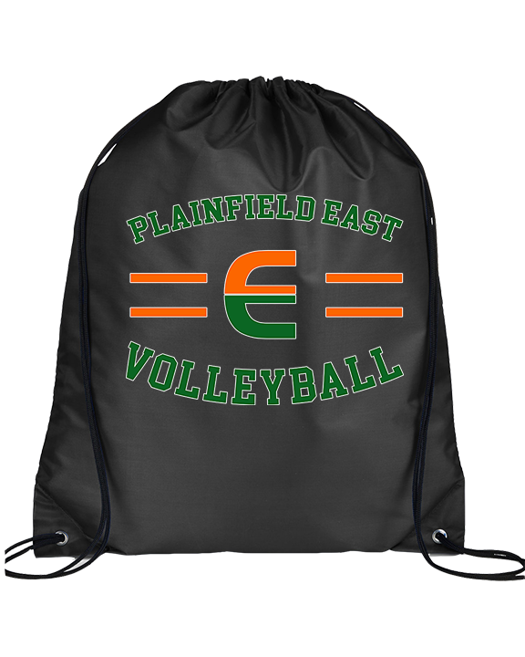Plainfield East HS Boys Volleyball Curve - Drawstring Bag