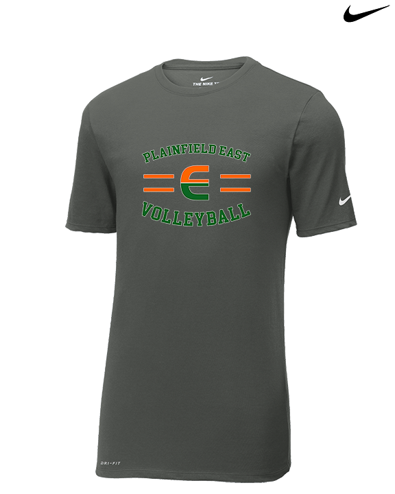 Plainfield East HS Boys Volleyball Curve - Mens Nike Cotton Poly Tee