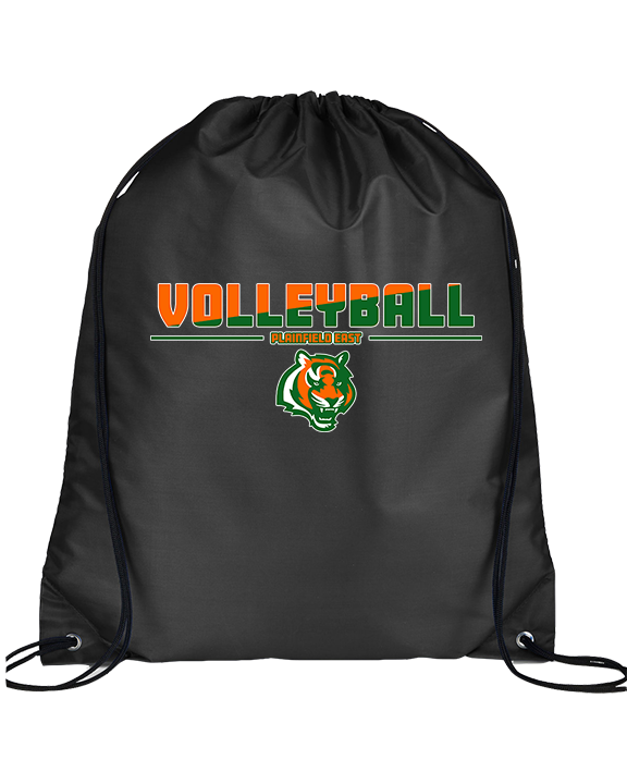 Plainfield East HS Boys Volleyball Cut - Drawstring Bag