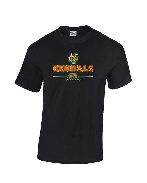 Plainfield East HS Boys Volleyball Half Vball - Cotton T-Shirt