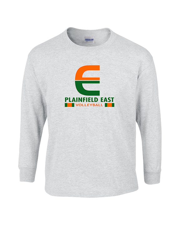 Plainfield East HS Boys Volleyball Stacked - Cotton Longsleeve