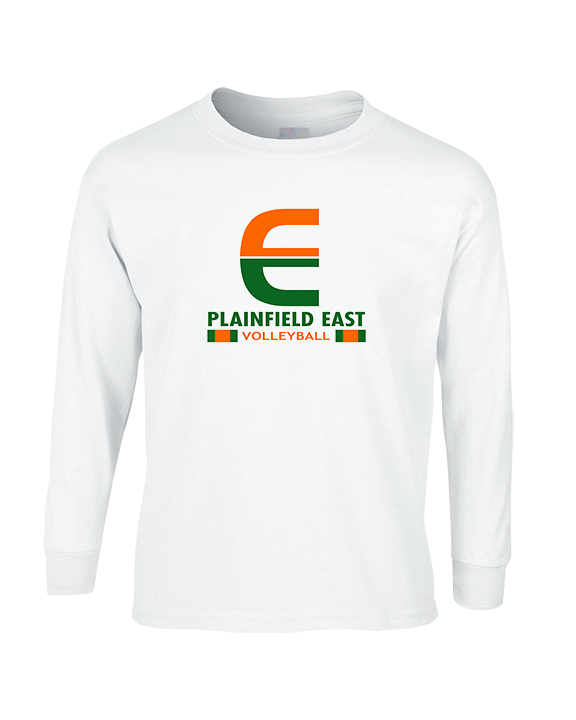 Plainfield East HS Boys Volleyball Stacked - Cotton Longsleeve