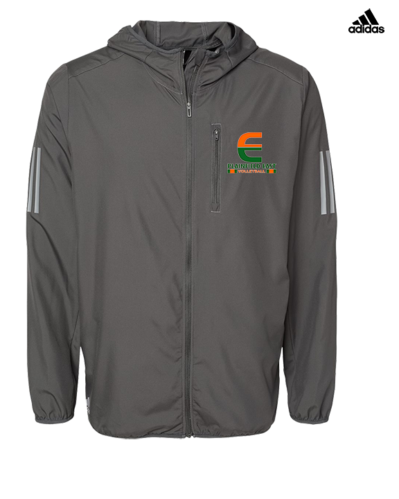Plainfield East HS Boys Volleyball Stacked - Mens Adidas Full Zip Jacket