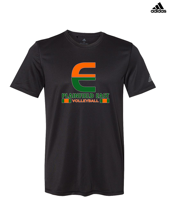 Plainfield East HS Boys Volleyball Stacked - Mens Adidas Performance Shirt