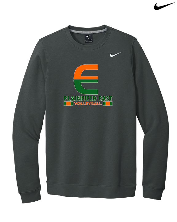 Plainfield East HS Boys Volleyball Stacked - Mens Nike Crewneck