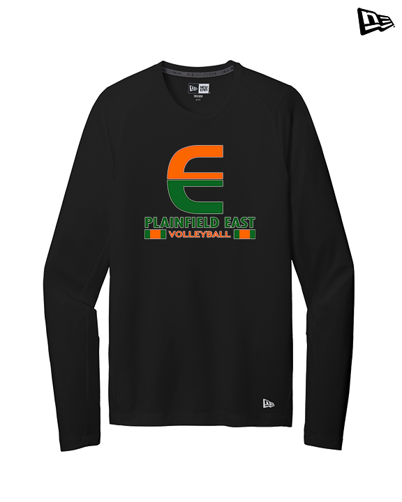 Plainfield East HS Boys Volleyball Stacked - New Era Performance Long Sleeve