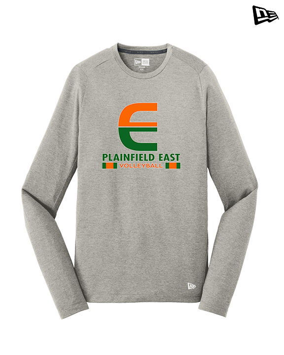 Plainfield East HS Boys Volleyball Stacked - New Era Performance Long Sleeve