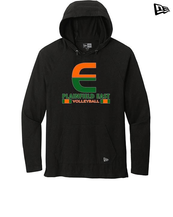 Plainfield East HS Boys Volleyball Stacked - New Era Tri-Blend Hoodie