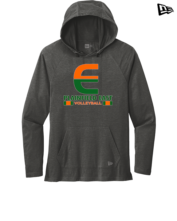 Plainfield East HS Boys Volleyball Stacked - New Era Tri-Blend Hoodie