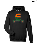 Plainfield East HS Boys Volleyball Stacked - Nike Club Fleece Hoodie