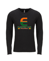 Plainfield East HS Boys Volleyball Stacked - Tri-Blend Long Sleeve