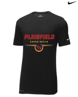 Plainfield HS Football Design - Mens Nike Cotton Poly Tee