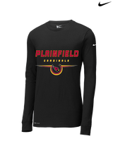 Plainfield HS Football Design - Mens Nike Longsleeve