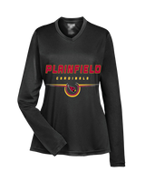 Plainfield HS Football Design - Womens Performance Longsleeve