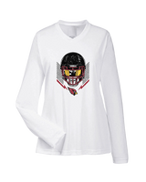 Plainfield HS Football Skull Crusher - Womens Performance Longsleeve