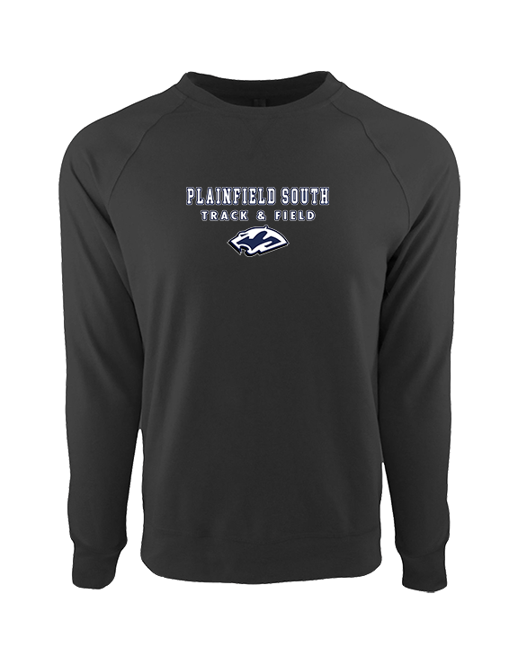 Plainfield South HS Track & Field Block - Crewneck Sweatshirt