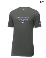 Plainfield South HS Track & Field Block - Mens Nike Cotton Poly Tee