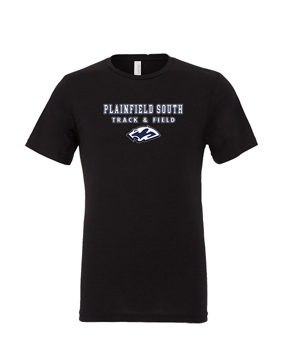Plainfield South HS Track & Field Block - Tri-Blend Shirt