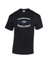 Plainfield South HS Track & Field Curve - Cotton T-Shirt